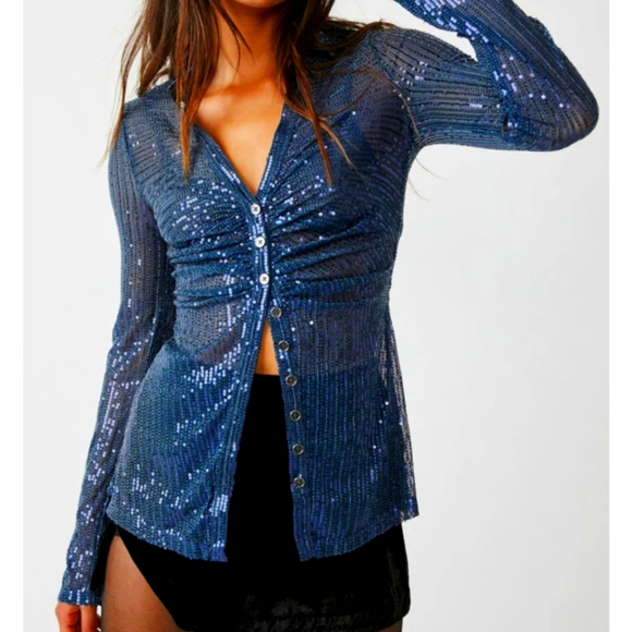 Free People Sequin Top - Picture 4 of 8